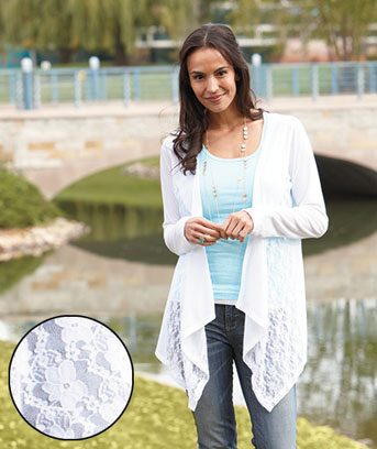 Womens-lace-trim-cardigans - Lakeside Collection Blog