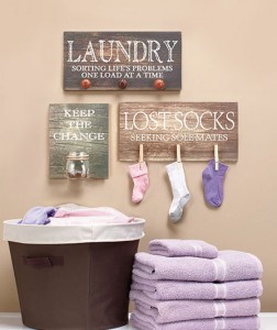 Laundry Room Wall Hanging is a novel way to give that room some character. 