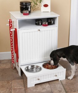 Your pet deserves to dine in style, and this Pet Food Cabinet with Bowls lets him do that without costing you a fortune. 