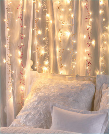 Set of 2 Beaded Light Strings add a beautiful ambiance to any space. The 20 white LED lights combine with colored beads for a pretty glow. Convenient battery case means you can place them almost anywhere indoors. Set requires 4 "AA" batteries. Includes on/off switch. 55", each. 