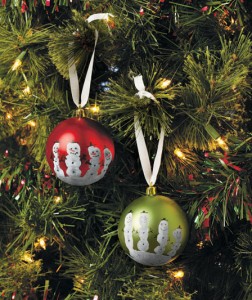 Handprint Ornament Kit gives your Christmas tree a personalized touch from your kids. 