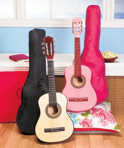 Inspire a young musician with this 30" Wood Guitar With Case.
