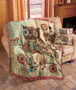 Add a fanciful touch to your living room or bedroom with this licensed Milo Owl Throw or Pillow. 