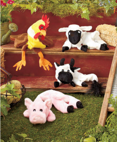 Stuffing-Free-Farm-Animal-Dog-Toys