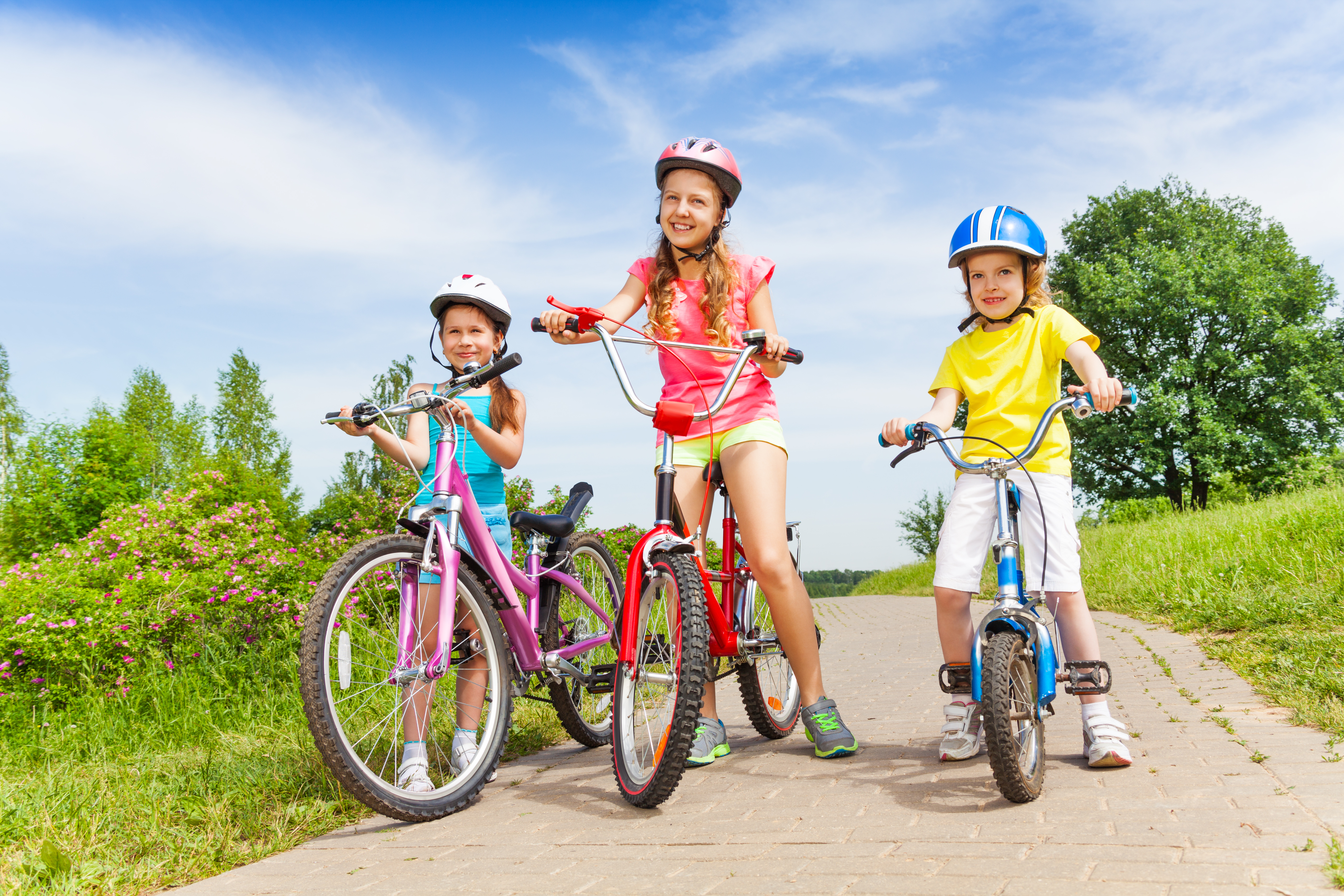 three-girls-bikes-summer
