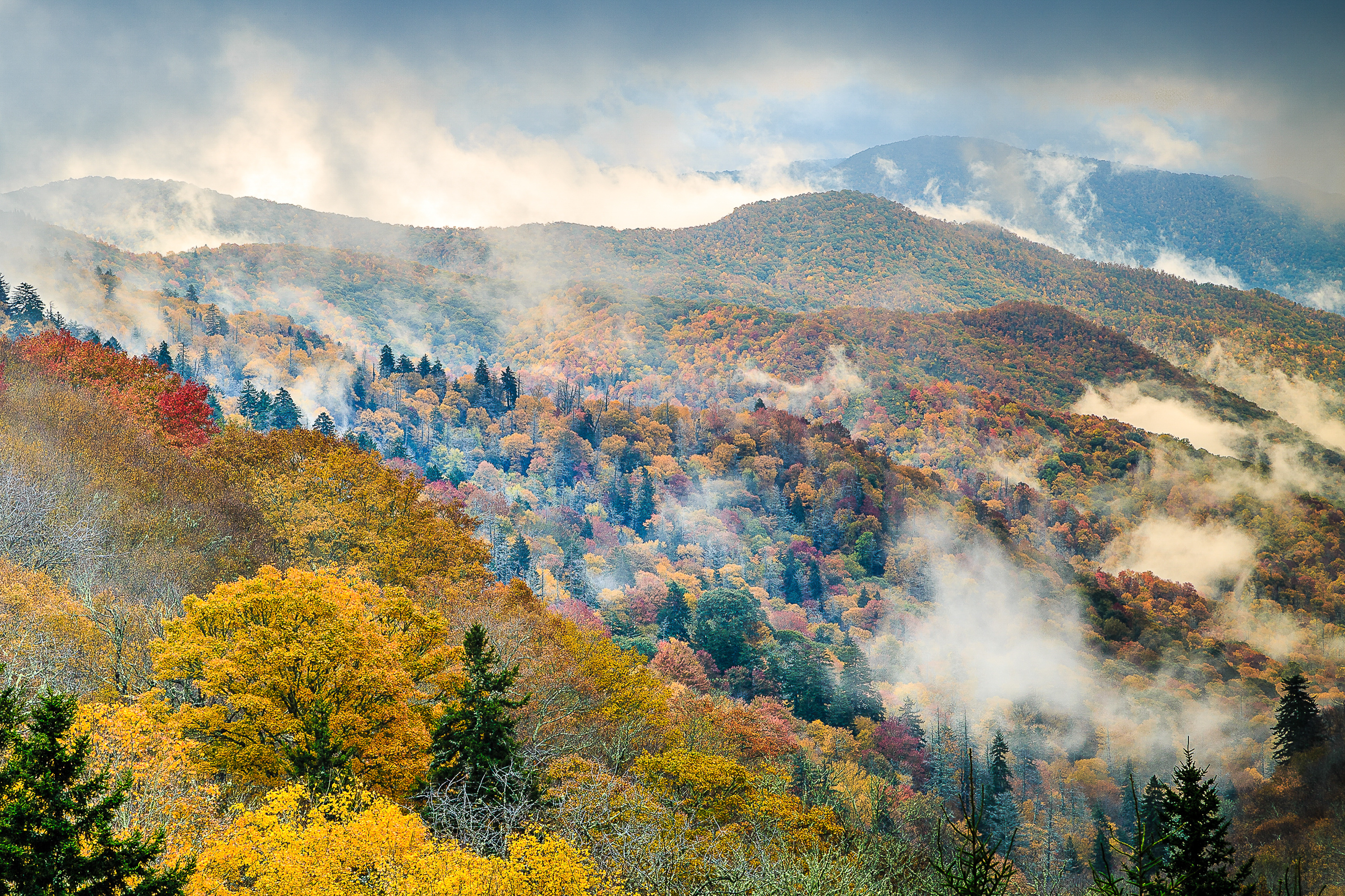 The Newfound Gap in the Smoky Mountains National Park - National Parks to Visit in Spring