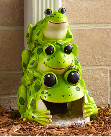 Garden Decor - Silly Stacked Critter Downspouts