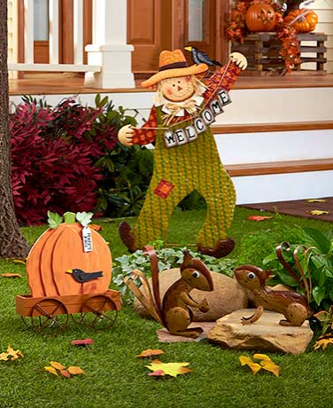 welcome-fall-garden-decor-pumpkin-decorations