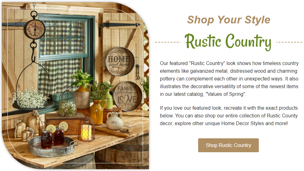Shop Your Style - Rustic Country