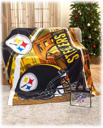 60 x 80 NFL Fleece Throw with Tote