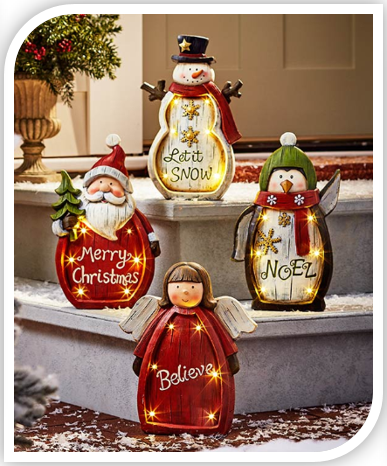 Lighted Holiday Statues
