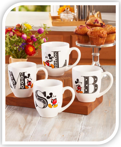 Mickey Mouse Monogram Mugs