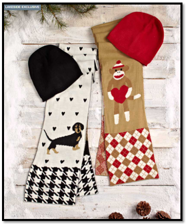 Women's Knit Critter Scarf and Hat Sets