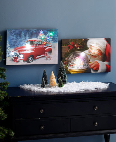 Light and Sound Christmas Canvas Wall Art