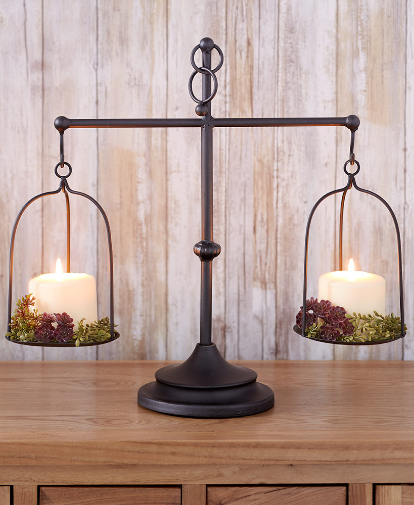 Industrial Farmhouse Decor Metal Hanging Candle Holder
