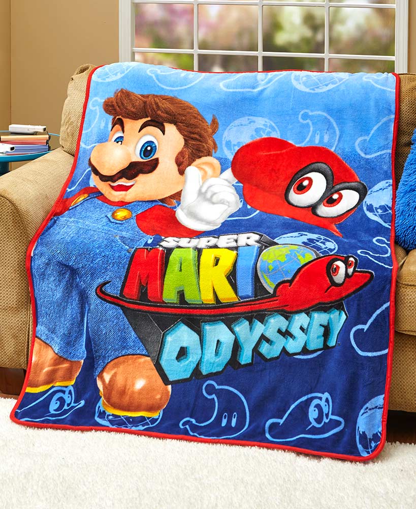 Super Mario Odyssey Throw Blanket
