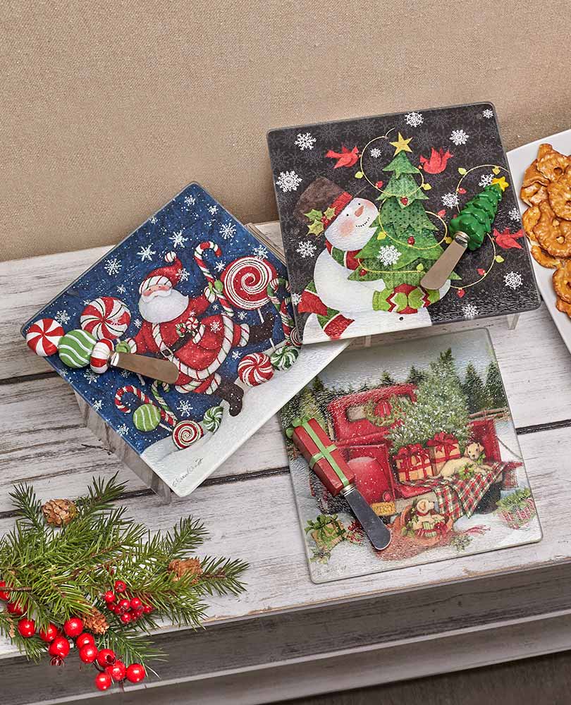 Holiday Cutting Board And Spreader Sets