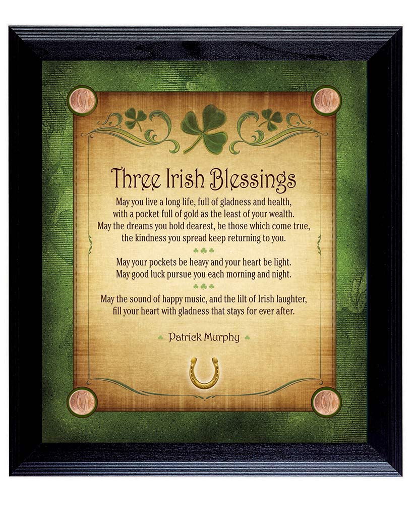 Three Irish Blessings Personalized Wall Art