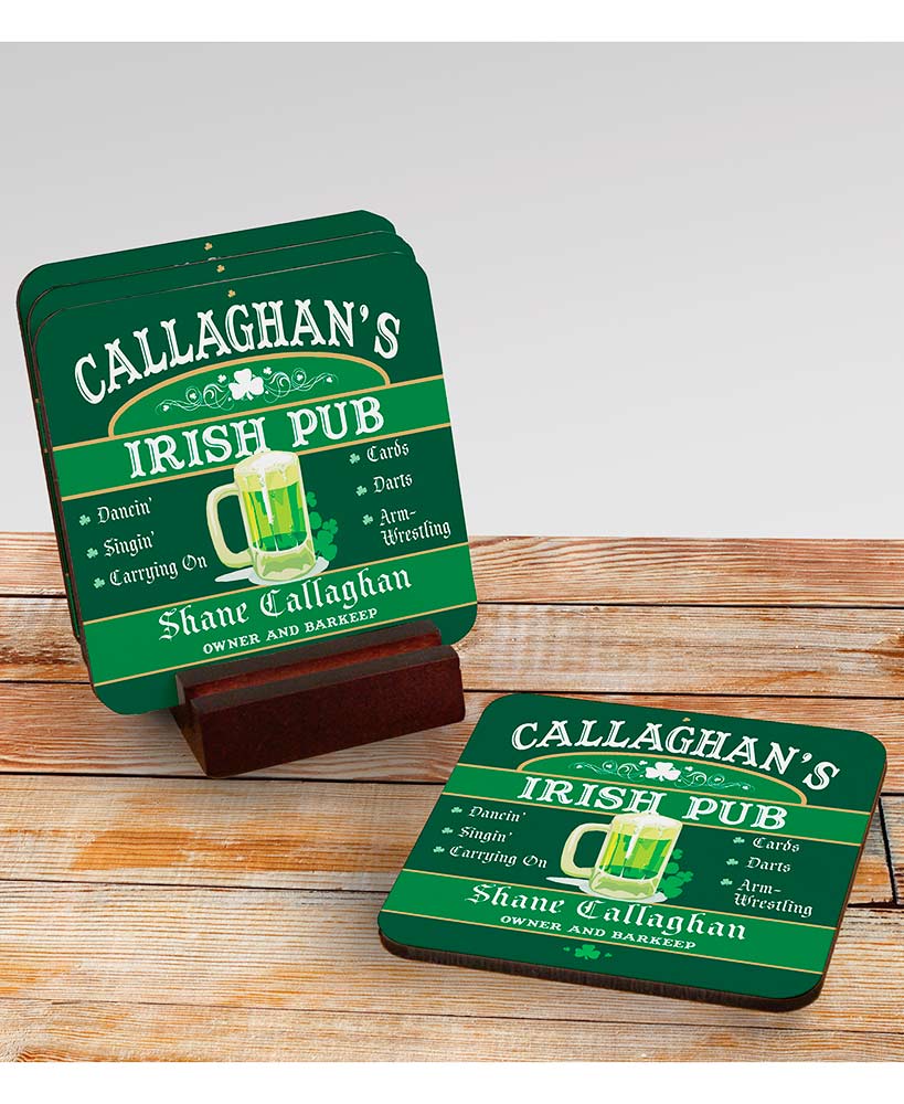 Personalized Irish Pub Coasters