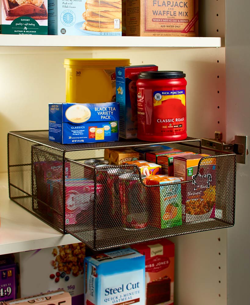 Kitchen Storage Ideas - Cabinet Organizer With Pullout Basket