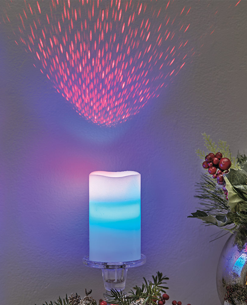 Color-Changing Laser Light Wax Candle