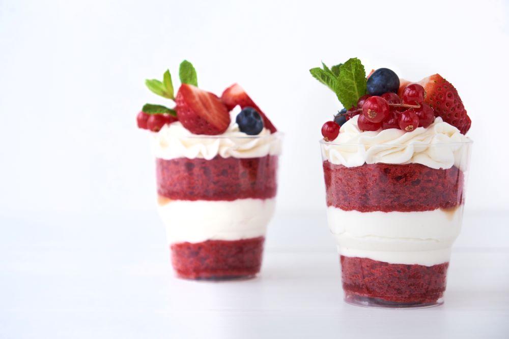 Desserts for the 4th of July - Red Velvet Trifle Cups