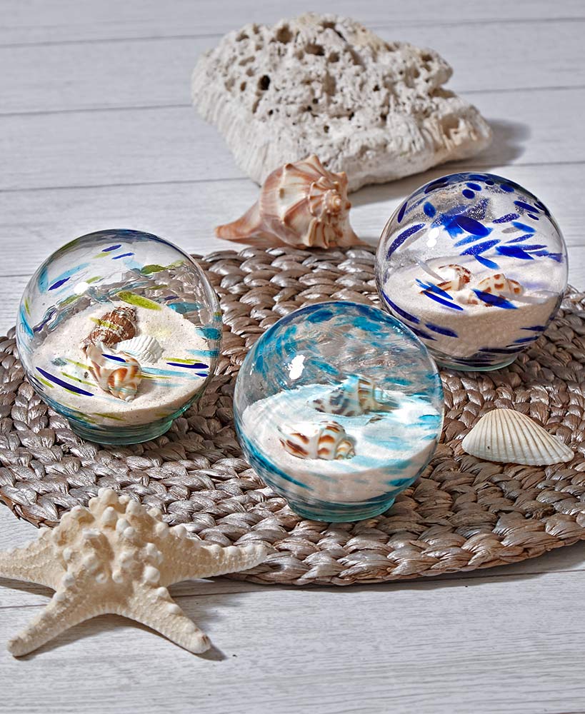 Decorative Beach Glass Orbs