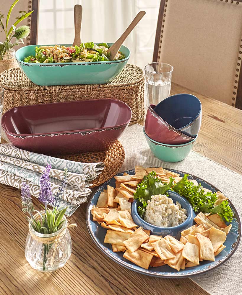 Rustic Melamine Serving Collection