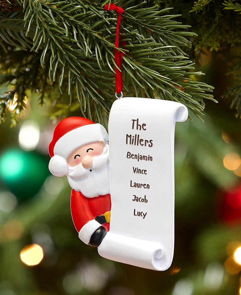 Personalized Santa's List Ornament