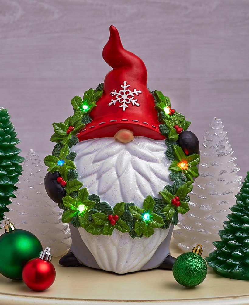 Lighted Color-Changing Christmas Gnome