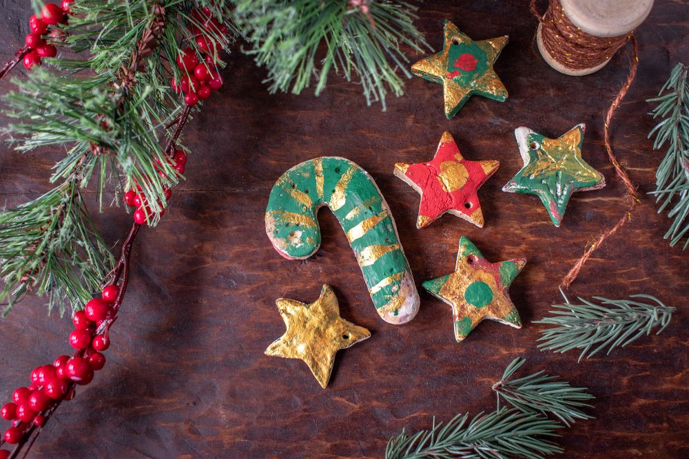 diy christmas decorations - salt dough ornaments