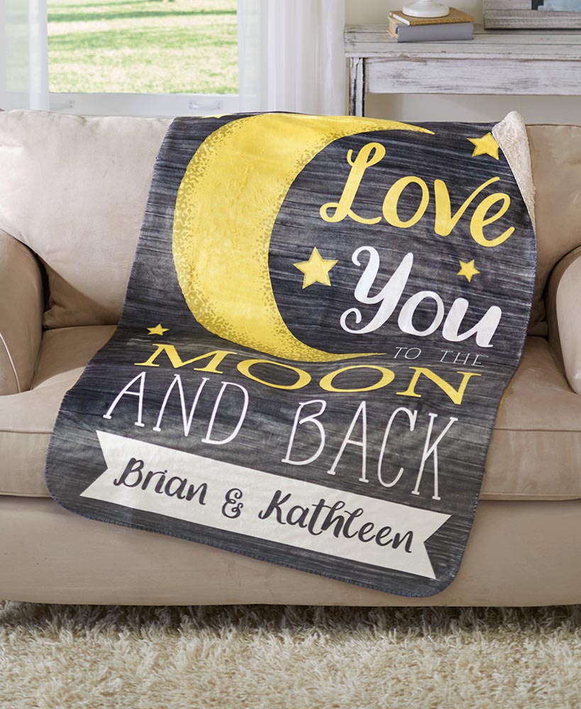 Personalized Couples Sherpa Throws