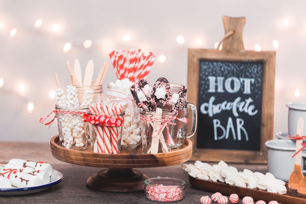 Family Christmas Party Ideas - Hot Chocolate Bar