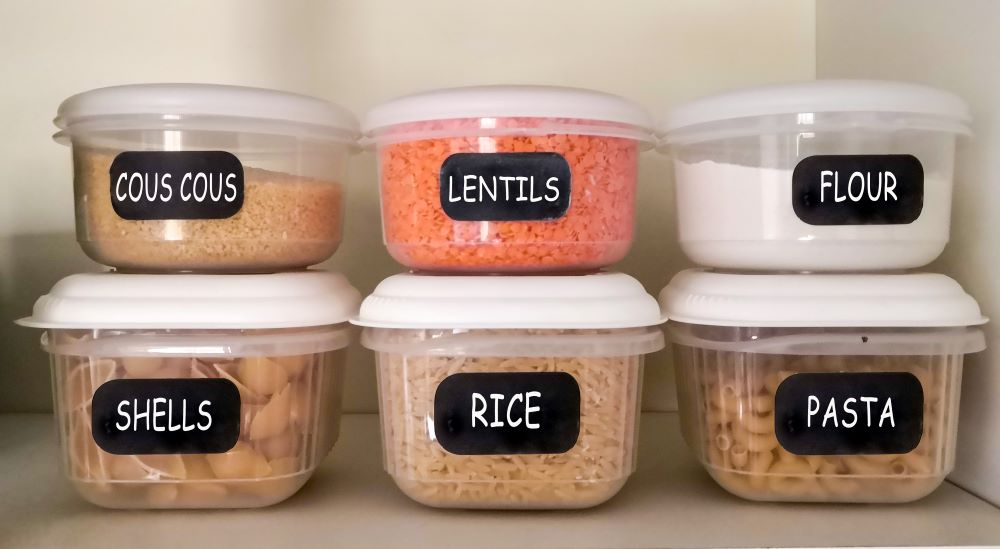 Organize Food In Clear Storage Containers