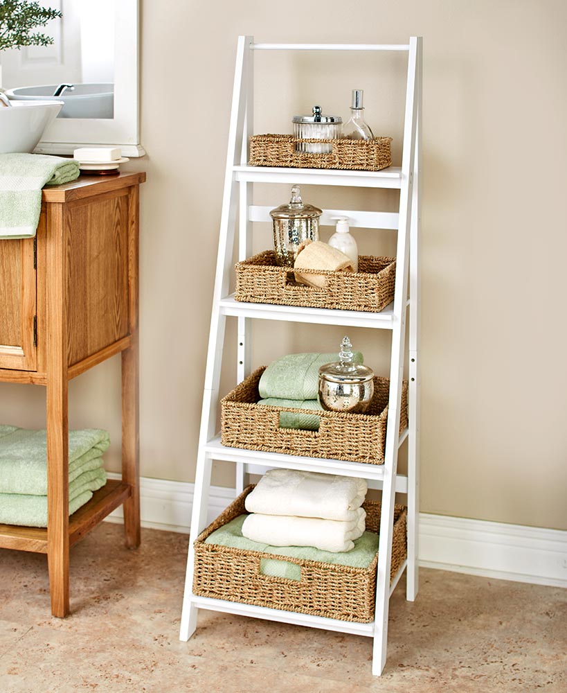 Living room organization ideas - Classic Ladder Shelves
