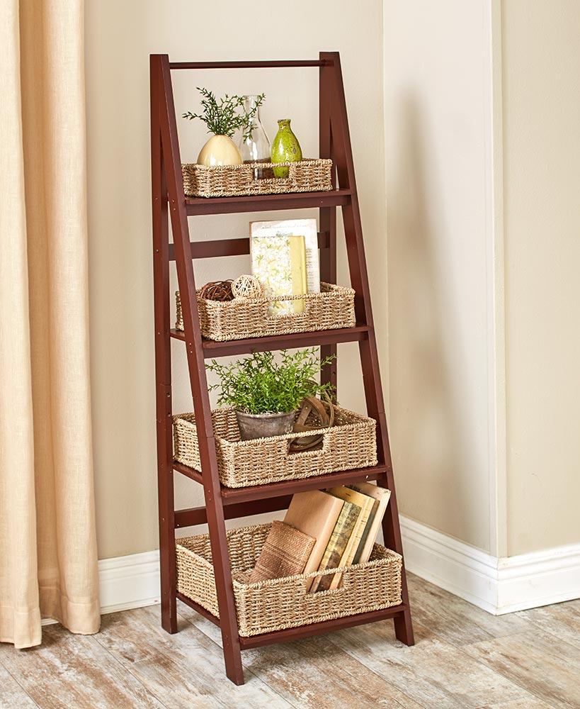 Walnut Ladder Shelf