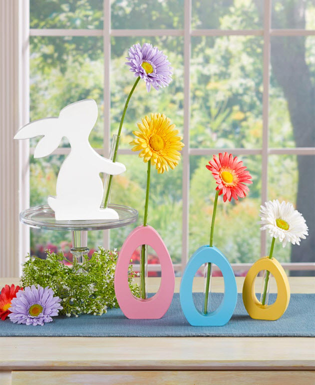 Colorful Easter Flower Bud Vases