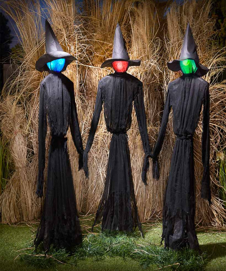 Life-Size Lighted Witch Trio