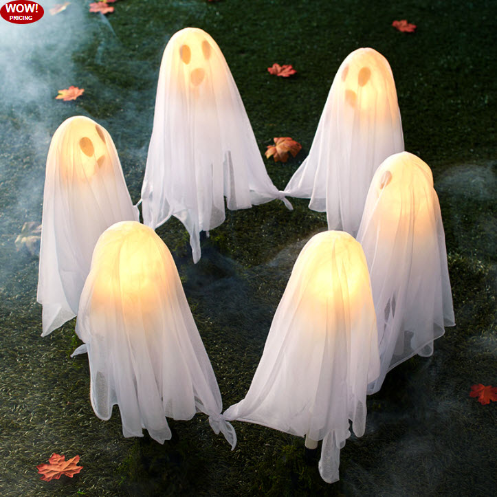 Hanging & Stake Lighted Yard Ghosts