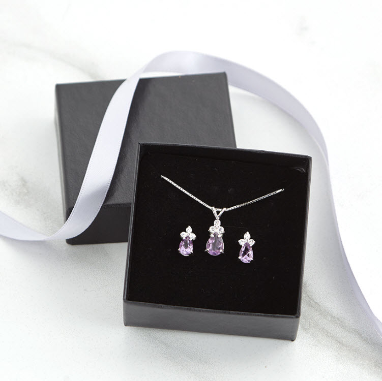 Sterling Silver and Amethyst Gift Set